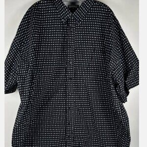 Panhandle Black Floral Western Shirt Mens XXL Cotton Short Sleeve Cowboy